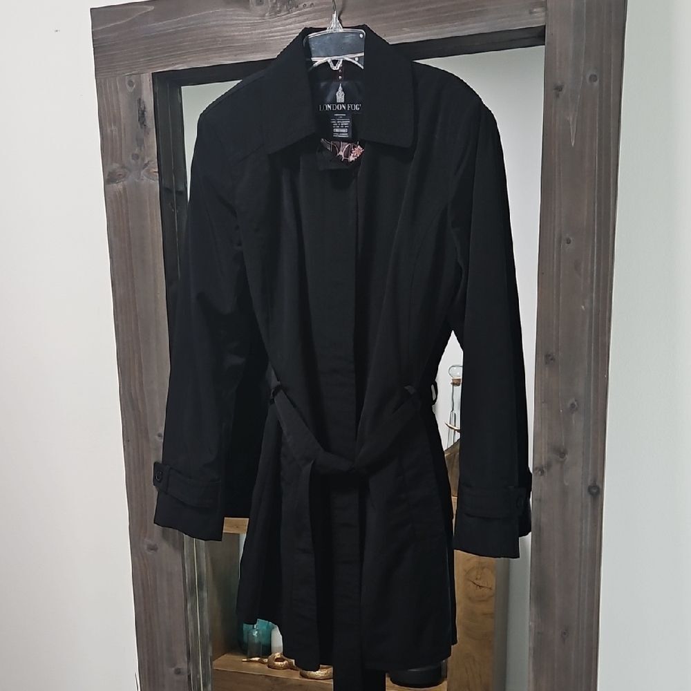 London Fog Classic Black Trench Coat